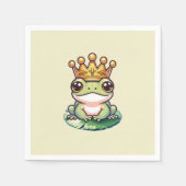 Serviette En Papier Prince de grenouille en Baby shower de la Couronne (Devant)