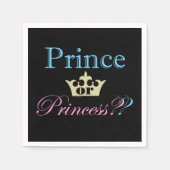 Serviette En Papier Prince ou Princesse ? (Devant)
