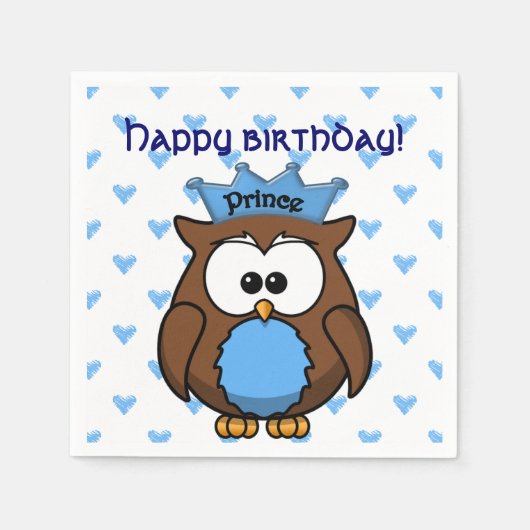 Serviette En Papier prince owl (Devant)