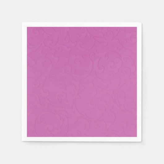 Serviette En Papier Princess Berry Pink Fairy Tale Mariage damassé (Devant)