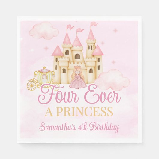 Serviette En Papier Princess Birthday (Devant)