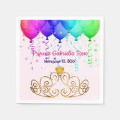 Serviette En Papier Princess Birthday Balloons Party Papier serviettes (Devant)