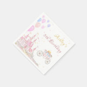 Serviette En Papier Princess Castle Anniversaire (Coin)