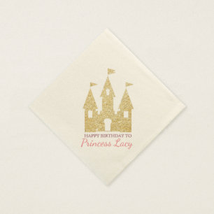 Serviette En Papier Princess Castle Anniversaire