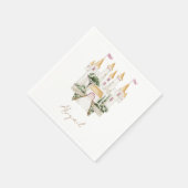 Serviette En Papier Princess Castle Baby shower Gold Texte (Coin)
