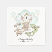 Serviette En Papier Princess Castle Dragon Fête d'anniversaire (Devant)