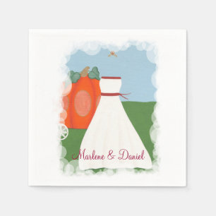 Serviette En Papier Princess Dress Citrouille Carriage Mariage Hallowe