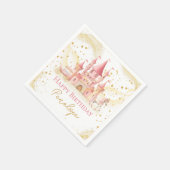 Serviette En Papier Princess Happy Birthday Paper Napkin (Coin)