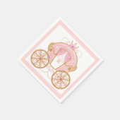Serviette En Papier Princess Royal Carriage Pink & Gold fête d'anniver (Coin)
