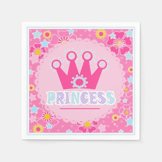 Serviette En Papier Princesse. (Devant)