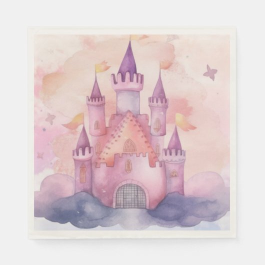 Serviette En Papier princesse anniversaire (Devant)