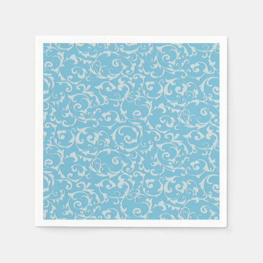 Serviette En Papier Princesse Bleue Royale Conte de Fées Chic (Devant)