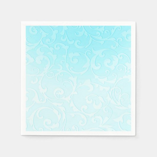 Serviette En Papier Princesse Blue Elegant Storybook Mariage (Devant)