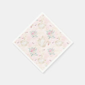 Serviette En Papier Princesse Cygne (Coin)