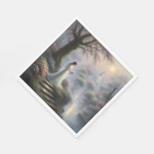 Serviette En Papier Princesse Dans Le Jardin Du Château (Coin)