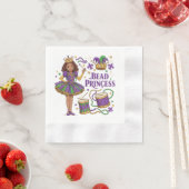 Serviette En Papier Princesse de Perles - Mardi Gras (En situation)