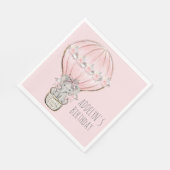 Serviette En Papier Princesse Elephant Hot Air Balloon Girl'anniversai (Coin)