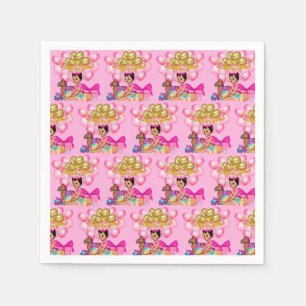 Serviette En Papier Princesse en rose