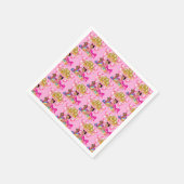 Serviette En Papier Princesse en rose (Coin)