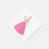 Serviette En Papier Princesse Et Papier Rose (Coin)
