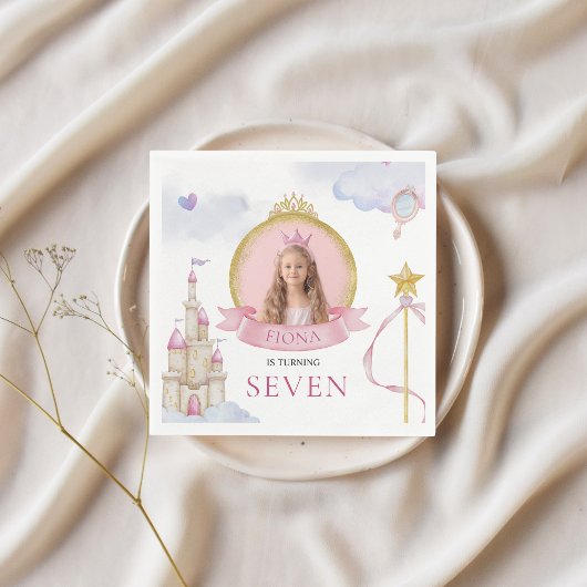 Serviette En Papier Princesse Fairytale mignonne rose fille photo Anni