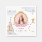 Serviette En Papier Princesse Fairytale mignonne rose fille photo Anni (Devant)