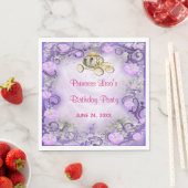 Serviette En Papier Princesse florale violette enchantée Anniversaire (En situation)