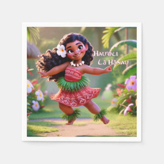 Serviette En Papier Princesse Hula Hauʻoli