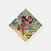 Serviette En Papier Princesse Hula Hauʻoli (Coin)