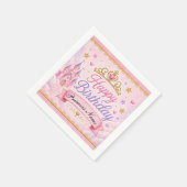 Serviette En Papier Princesse Lavande Rose (Coin)