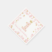 Serviette En Papier Princesse Parties scintillant Or Rose Couronne Pre (Coin)