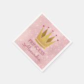Serviette En Papier Princesse Rose de la Couronne Or Blush rose étince (Coin)