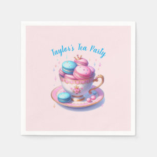 Serviette En Papier Princesse Tea Party avec Macarons