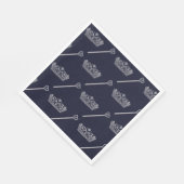 Serviette En Papier Princesse Tiara 15 Scepter bleu foncé Quinceanera (Coin)