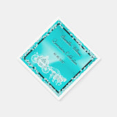 Serviette En Papier Princesse turquoise Coach & Horses Quinceañera (Coin)