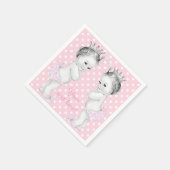 Serviette En Papier Princesse Twin Girl Douche (Coin)