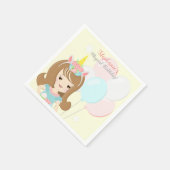 Serviette En Papier Princesse Unicorn (Coin)