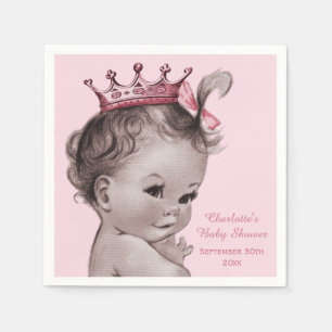Serviette En Papier Princesse vintage baby shower personnalisé