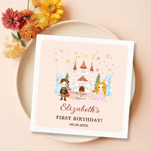 Serviette En Papier Princesses et Chevaliers Fête d'Anniversaire