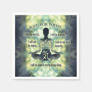 Serviette En Papier Principes de Reiki - préceptes de Reiki