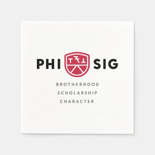 Serviette En Papier Principes Phi Sigma Kappa (Devant)