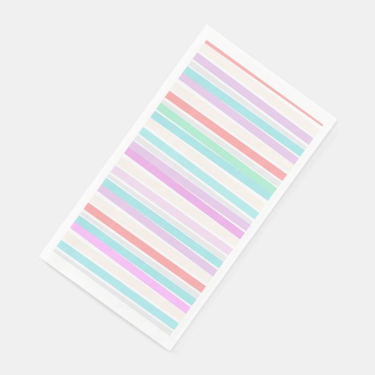 Serviette En Papier Printemps couleurs d'été en rayures (Coin)