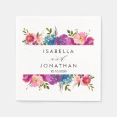 Serviette En Papier Printemps Luxuriant | Cadre de fleurs mariage sur  (Devant)