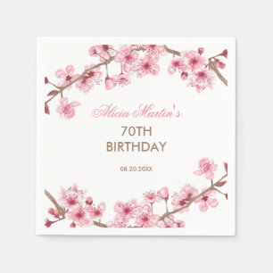 Serviette En Papier Printemps rose cerisier fleurs Fleur anniversaire