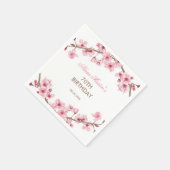 Serviette En Papier Printemps rose cerisier fleurs Fleur anniversaire (Coin)