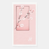 Serviette En Papier Printemps - Sakura -monogrammed (Devant)
