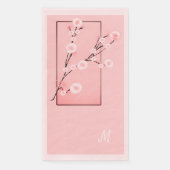 Serviette En Papier Printemps - Sakura -monogrammed (Devant)