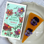 SERVIETTE EN PAPIER PRINTEMPS UNIQUE ROUGE DOODLE FLEURS ANNIVERSAIRE