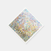 Serviette En Papier Prismatic Stained Glass Effect - Rainbow Prismatic (Coin)
