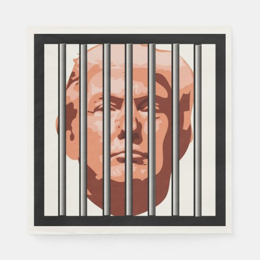 Serviette En Papier Prison Bars Trump Parti d'impeachment (Devant)